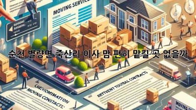 순천 별량면 죽산리 이사, 맘 편히 맡길 곳 없을까? 🤔