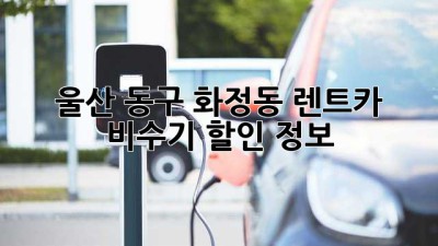 울산 동구 화정동 렌트카 비수기 할인 정보!